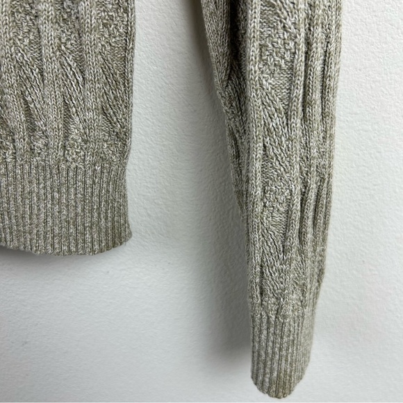 Peruvian Connection 100% Pima Cotton Long sleeve v-neck cable knit sweater M - Picture 8 of 12